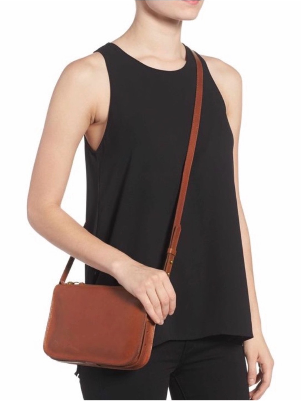 Madewell The Simple crossbody purse in English Saddle Brown
